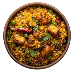Delicious and Vibrant Paneer Biryani: A Classic Indian Dish Ready to Enjoy