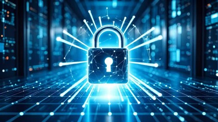 Digital security lock in a server room - Powered by Adobe