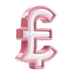 Obraz premium Stylish pink euro currency symbol designed for modern decor in a contemporary setting