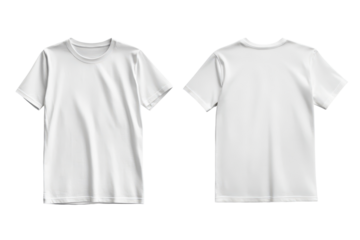 Plain white t shirt mockup template available for showcasing unique designs and artwork in a minimalist style suitable for various apparel presentations