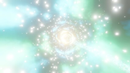 ものすごいスピードで駆け抜ける光の軌跡　カラフルな光の背景