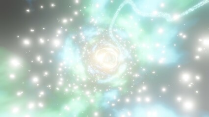 ものすごいスピードで駆け抜ける光の軌跡　カラフルな光の背景