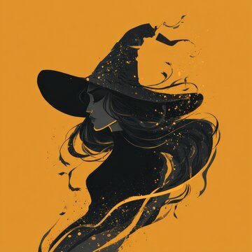 spooky witch halloween design