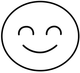 Fototapeta premium smiley face emoji icon on white background