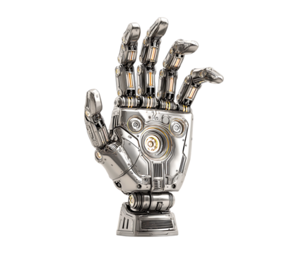 Robot hand reaching gesture or holding object 3d rendering