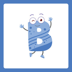 Alphabet shapes B cartoon