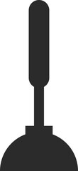 plunger bathroom equipment icon in dark grey and clear background vector illustration