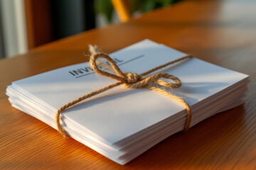 Stack of Invoice Envelopes on Floor
