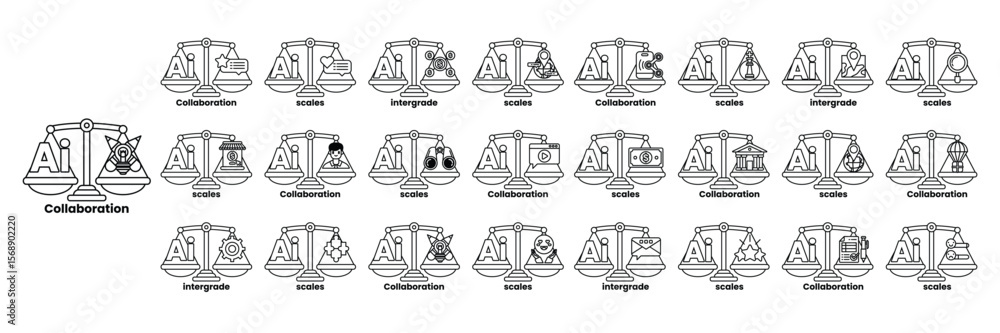 Poster a series of symbols and numbers are shown in a grid