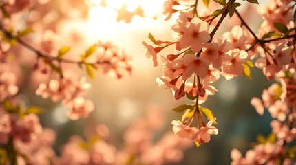 Obraz premium Beautiful sweet blooming flower tree in spring summer