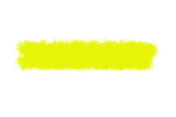 Bright yellow paint stroke highlight for notes, posters, banners, and web elements