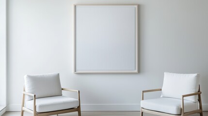Serene office wall with soft lighting and calming artwork for focus: A peaceful and minimalist office setting with a wall featuring gentle, ambient lighting, framed motivational artwork, and a soft