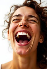 Close-up of a Laughing Woman