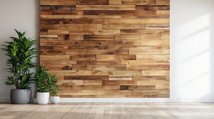 Dynamic office space with a feature wall made of reclaimed wood: A stylish and eco-friendly office featuring a statement wall crafted from reclaimed wood, adding warmth and texture to the modern