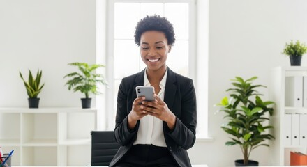 young business woman using mobile phone