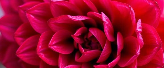 Naklejka premium Intricate, overlapping red, pink, purple floral petals; abstract macro background, colorful, flower