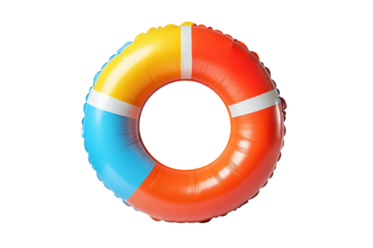 Bright rubber ring pool toy for summer swimming fun, perfect for kids and adults enjoying seaside adventures in warm weather