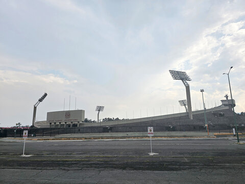 Mexico City, Mexico - Nov 3, 2024: The Estadio Olimpico Universitario is a soccer venue of the National Autonomous University of Mexico UNAM, located in Mexico City