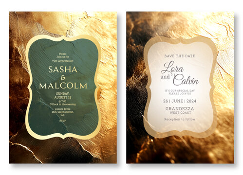 Wedding invitation template, business brochure template, luxury textured artistic flyer design, universal background, versatile vector background, creative brochure template, party invitation