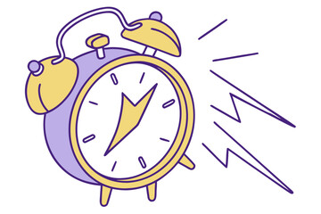 retro alarm clock vector