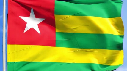 Waving national flag of Togo