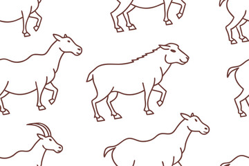 vector illustration of goat