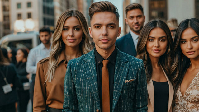 Futuristic cityscape with glowing digital elements