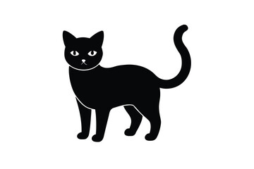 black cat vector icon