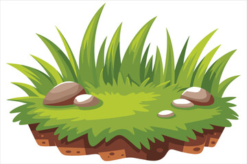 Green Grass Borders Collection Bundle| Green Meadow Nature Elements 