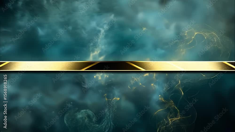 Poster a textured background with a dark, smoky appearance and a horizontal gold stripe running through the