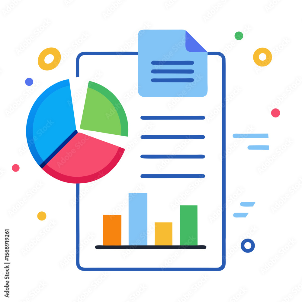 Poster data analytics vector chart infographic illustration business report