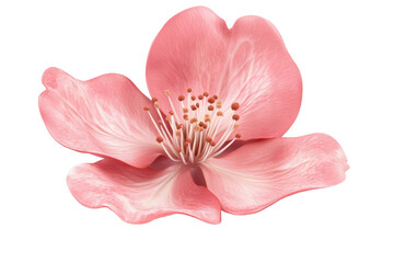 Delicate pink cherry blossom isolated on a bright white background showcasing the beauty of nature in spring