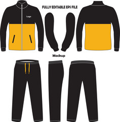 Track Top Side Stripe and Track Bottoms Side Stripe Mock up
