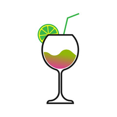 cocktail with lime and mint