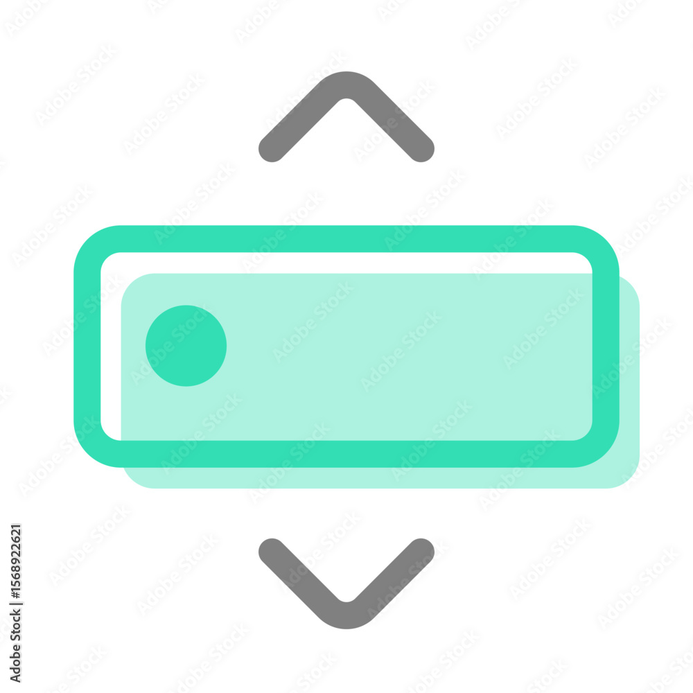 Aufkleber abstract pixelated illustration of a teal rectangular shape with transparency for design elements