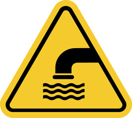 Warning sign for sewage effluent outfall