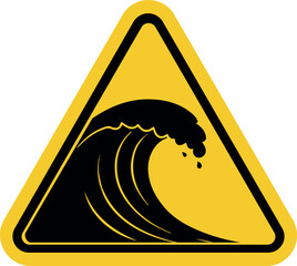 Tsunami danger hazard sign
