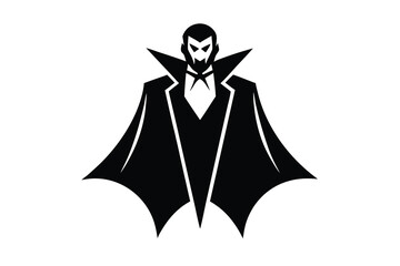 dracula with cape vector icon