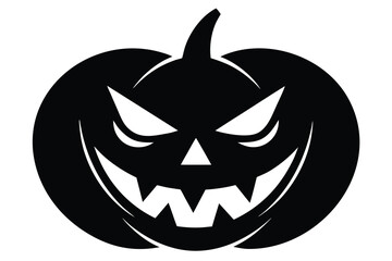 evil grin pumpkin vector icon