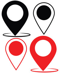 Location or map pin icon symbol. vector illustration eps10