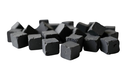 charcoal cubes  isolated transparent png, for BBQ stoves