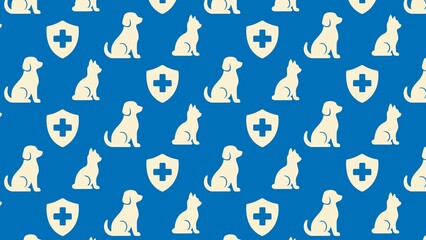 Vector seamless PET CARE pattern 