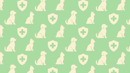 Vector seamless PET CARE pattern 