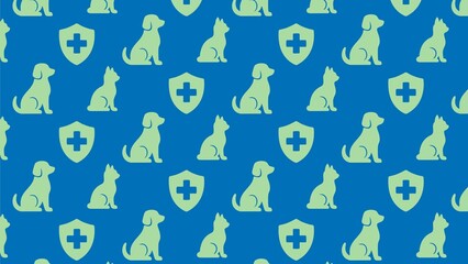 Vector seamless PET CARE pattern 