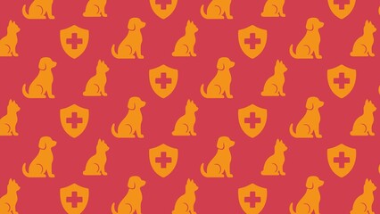 Fototapeta premium Vector seamless PET CARE pattern 