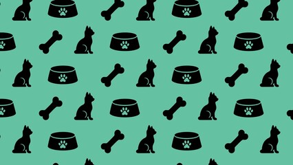 Vector seamless PET CARE pattern 
