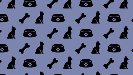 Vector seamless PET CARE pattern 