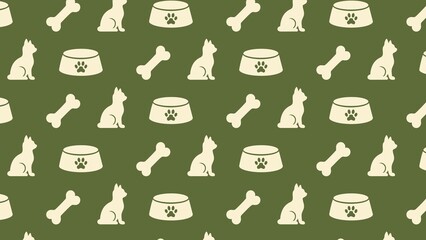 Vector seamless PET CARE pattern 