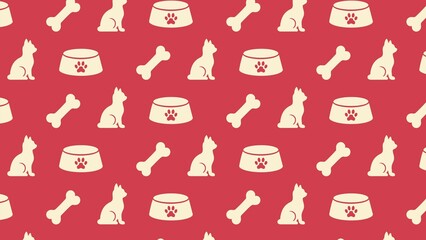 Vector seamless PET CARE pattern 