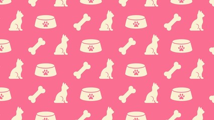 Vector seamless PET CARE pattern 